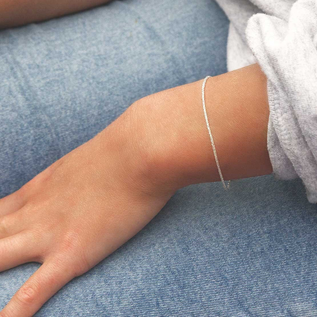 Sterling Silver Margarita Bracelet • Simple Dainty Chain Bracelet • Hand-Finished Silver Jewellery for Women 925 Silver Jewellery