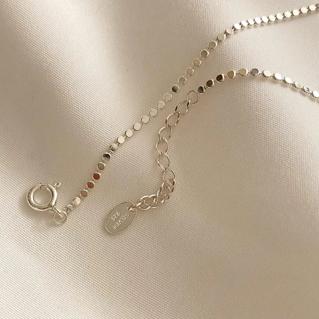 Flat Dot Chain Bracelet – Sterling Silver Dainty Bracelet, Thin Minimalist Layering Jewelry Gift for Her, Everyday Stackable | Cult Mystique