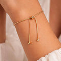 Gold Adjustable Snake Chain Bracelet, Minimalist Slider Bracelet, 18K Dainty Gold Bracelet for Women, Gift for Her, Waterproof Jewellery