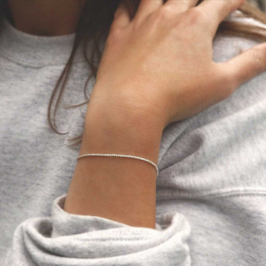 Sterling Silver Margarita Bracelet • Simple Dainty Chain Bracelet • Hand-Finished Silver Jewellery for Women 925 Silver Jewellery