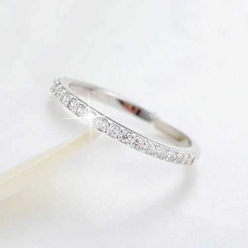 925 Sterling Silver Single Row Zircon Rings for Women Wedding Luxury Party Jewelry Accessories Wholesale Jewellery Money 925