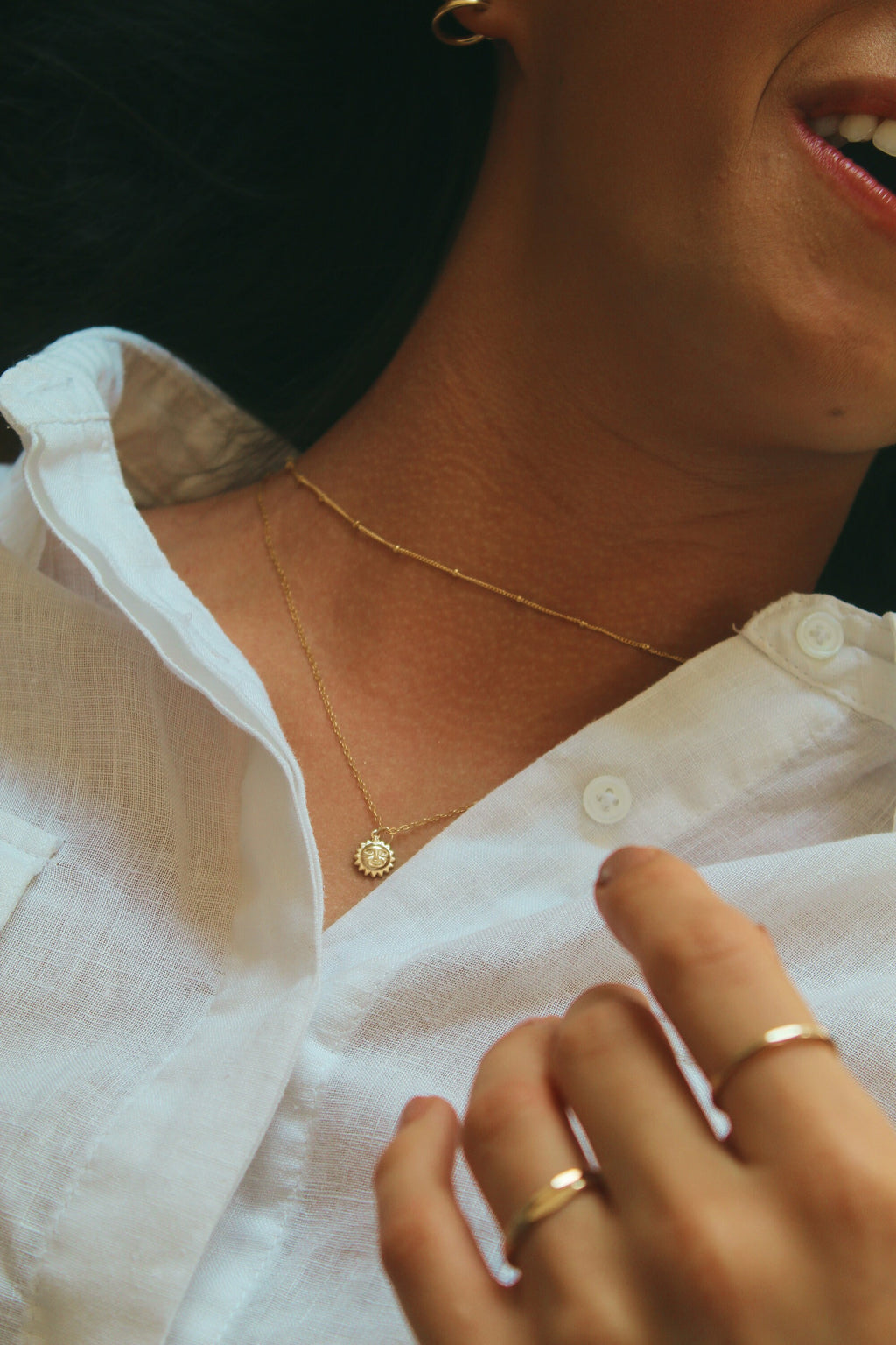 14K Gold Necklace, Gold Satellite Necklace, Gold Necklace, Dainty Gold Necklace, Necklace for Woman, Choker Necklace, 14K Gold Chain, Choker